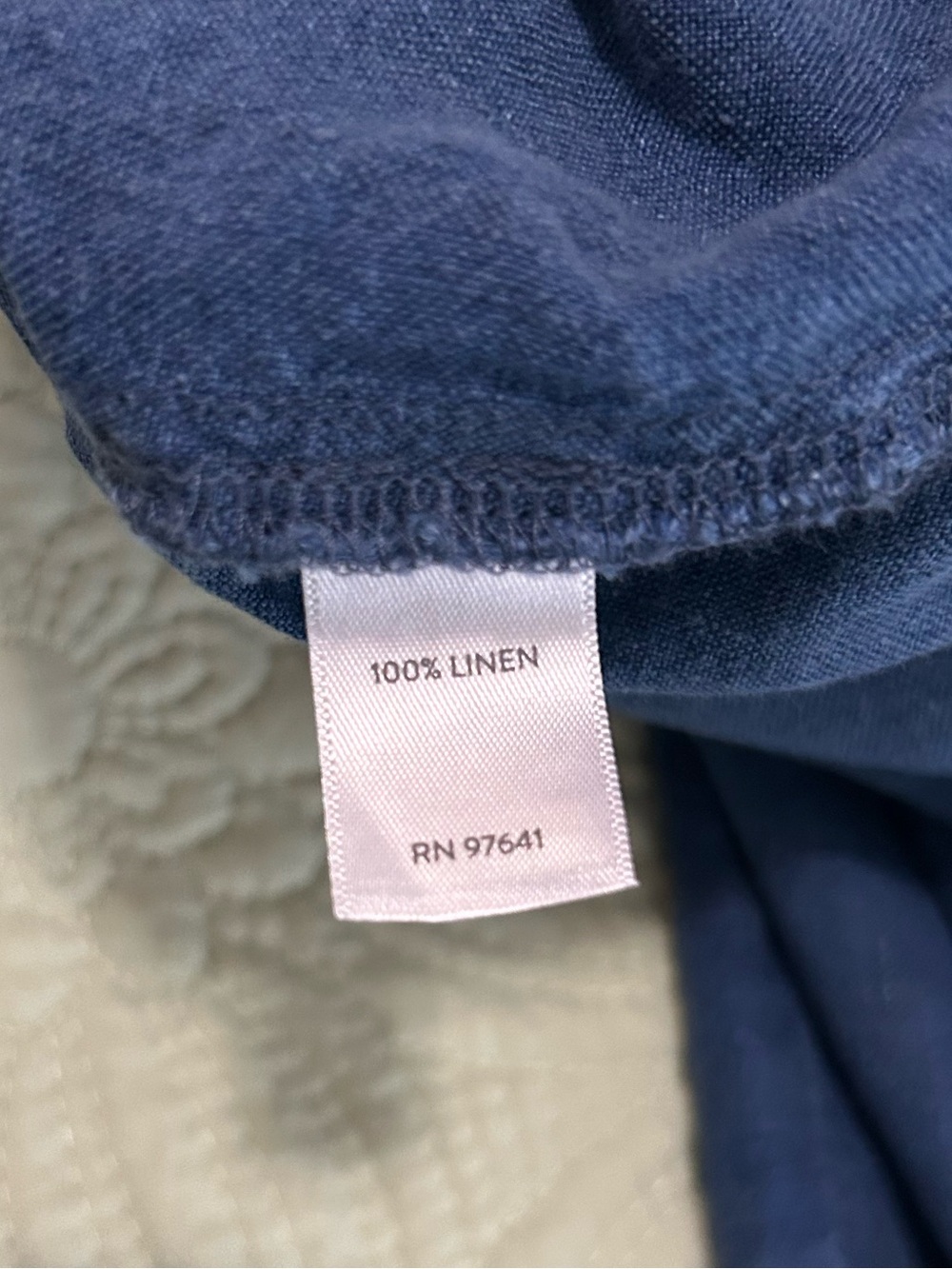 Womens J.Jill Marine Blue Linen Size XL Gently Worn Wide-Leg Cropped Pants CUTE! - Picture 4 of 4